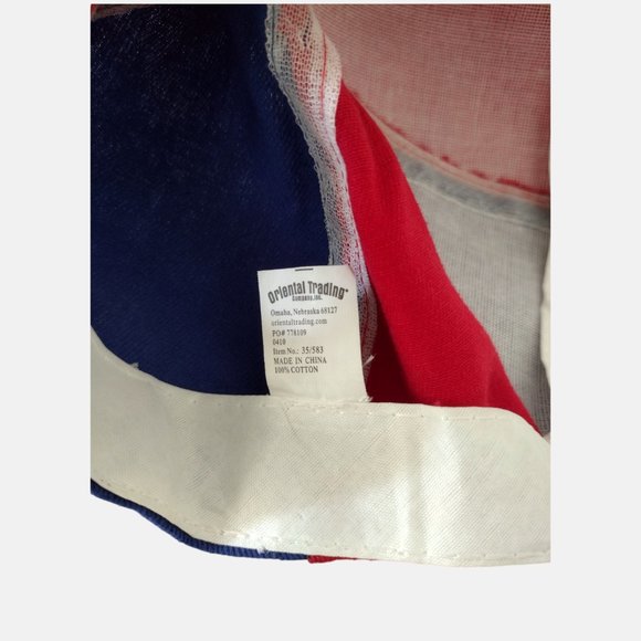 Vintage 2000s USA Red White and Blue Adjustable Womans Cotton Cap - Picture 12 of 13